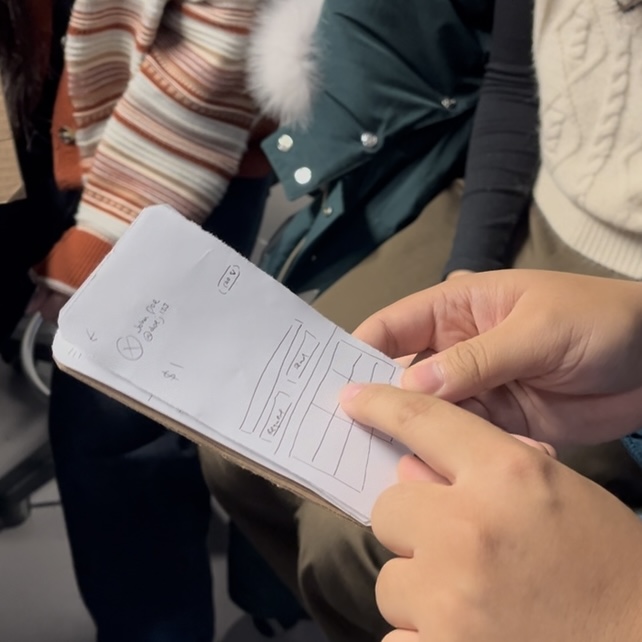 User attempting to complete a task.